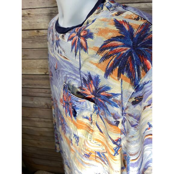 Polo Ralph Lauren Graphic Tee Size Large Scenic Beach Print Short Sleeve - Picture 11 of 11